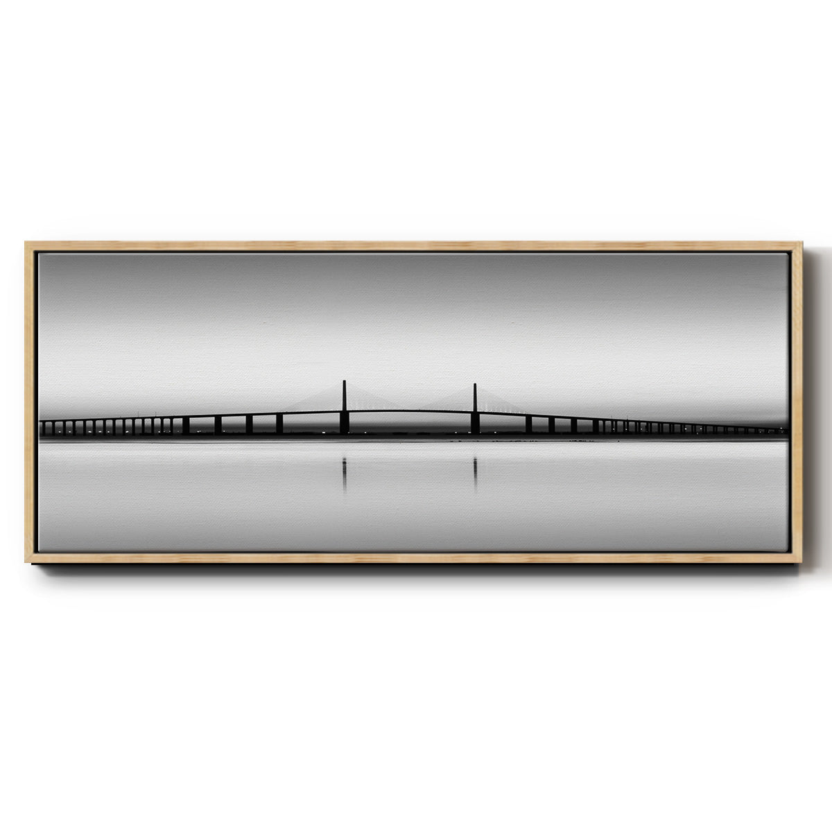 Sunshine Skyway - Floater Framed Canvas Print