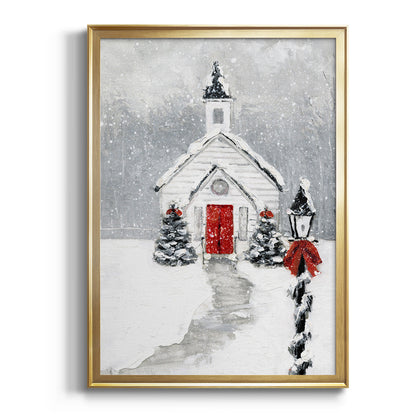 Soft Silent Night - Modern Framed Canvas Print