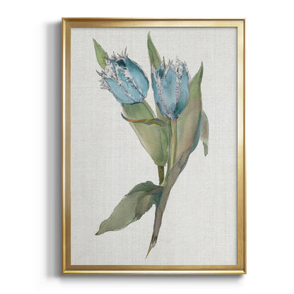 Blue Tulip Picks II - Modern Framed Canvas Print