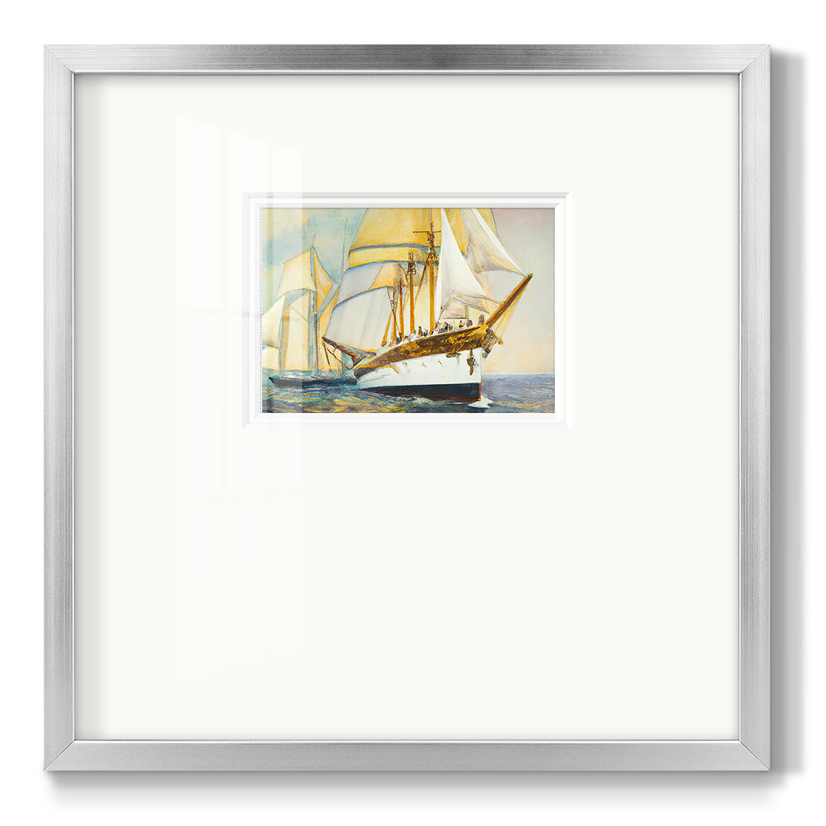 Golden Sail IV - Double Matboard Framed Print
