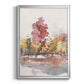 Watercolor Treeline Sketch I - Modern Framed Canvas Print