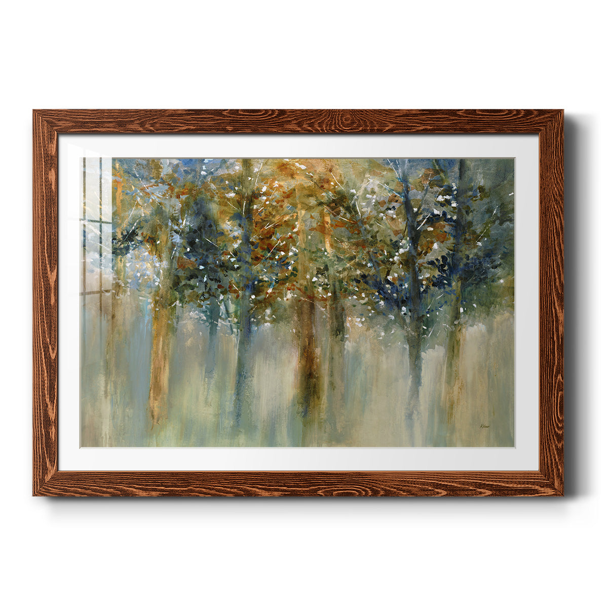 Rustic Leaves II - Barnwood Framed Art Print