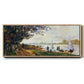 The Riverbank at Le Petit - Floater Framed Canvas Print