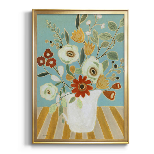 Joyful Blossoms I - Modern Framed Canvas Print