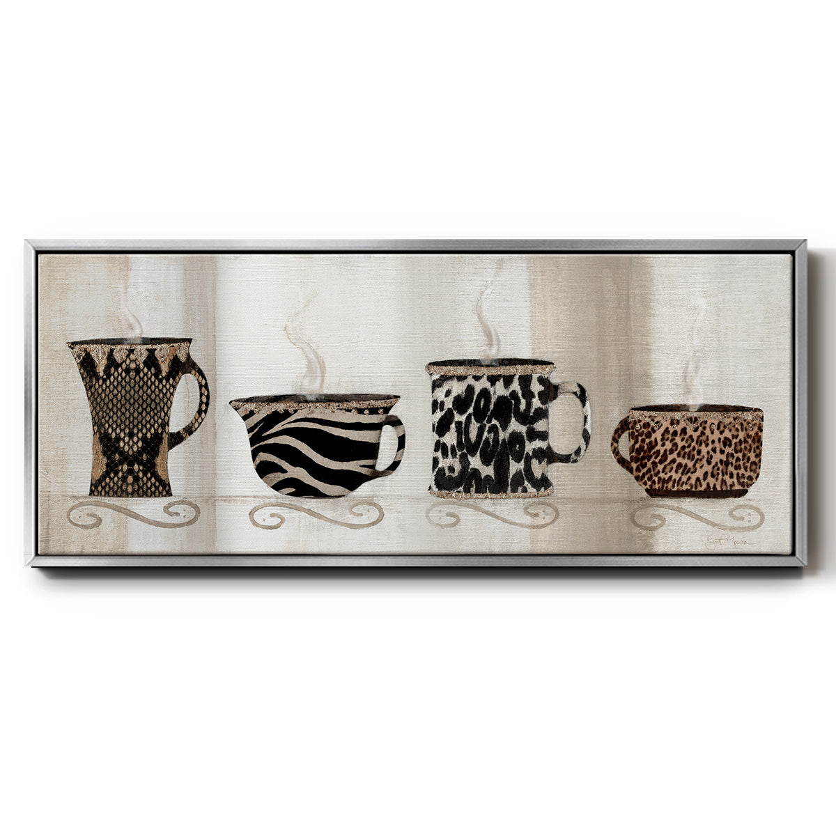 Coffee Skins II - Floater Framed Canvas Print