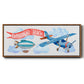 Dream Big Airplane - Floater Framed Canvas Print