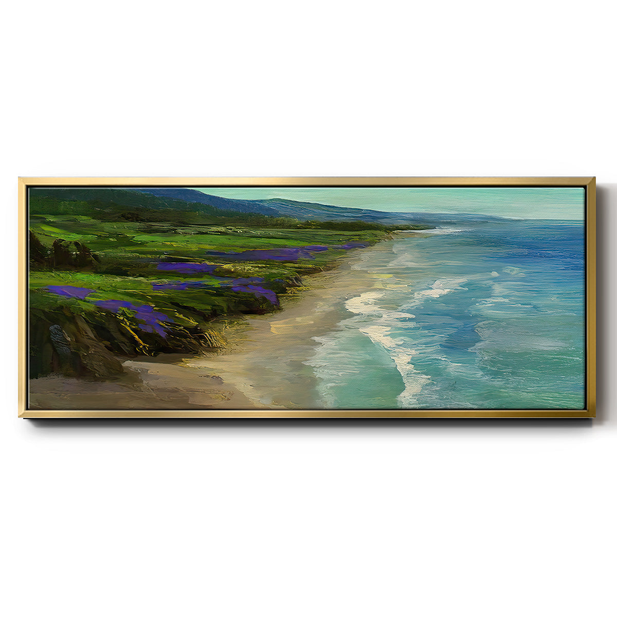 Montara Beach - Floater Framed Canvas Print