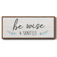 Be Wise & Sanitize - Floater Framed Canvas Print