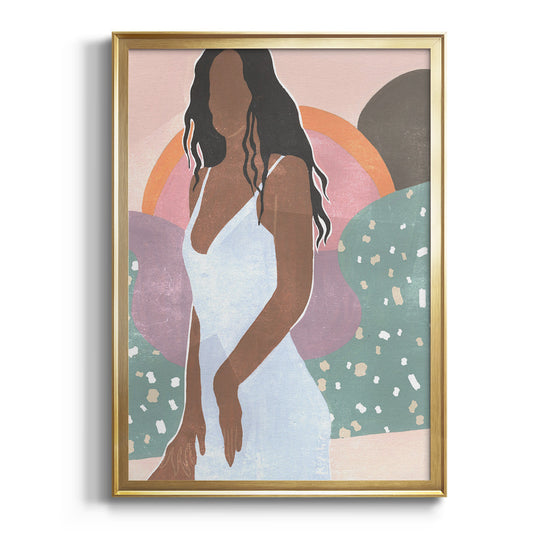 Curly Lady I - Modern Framed Canvas Print