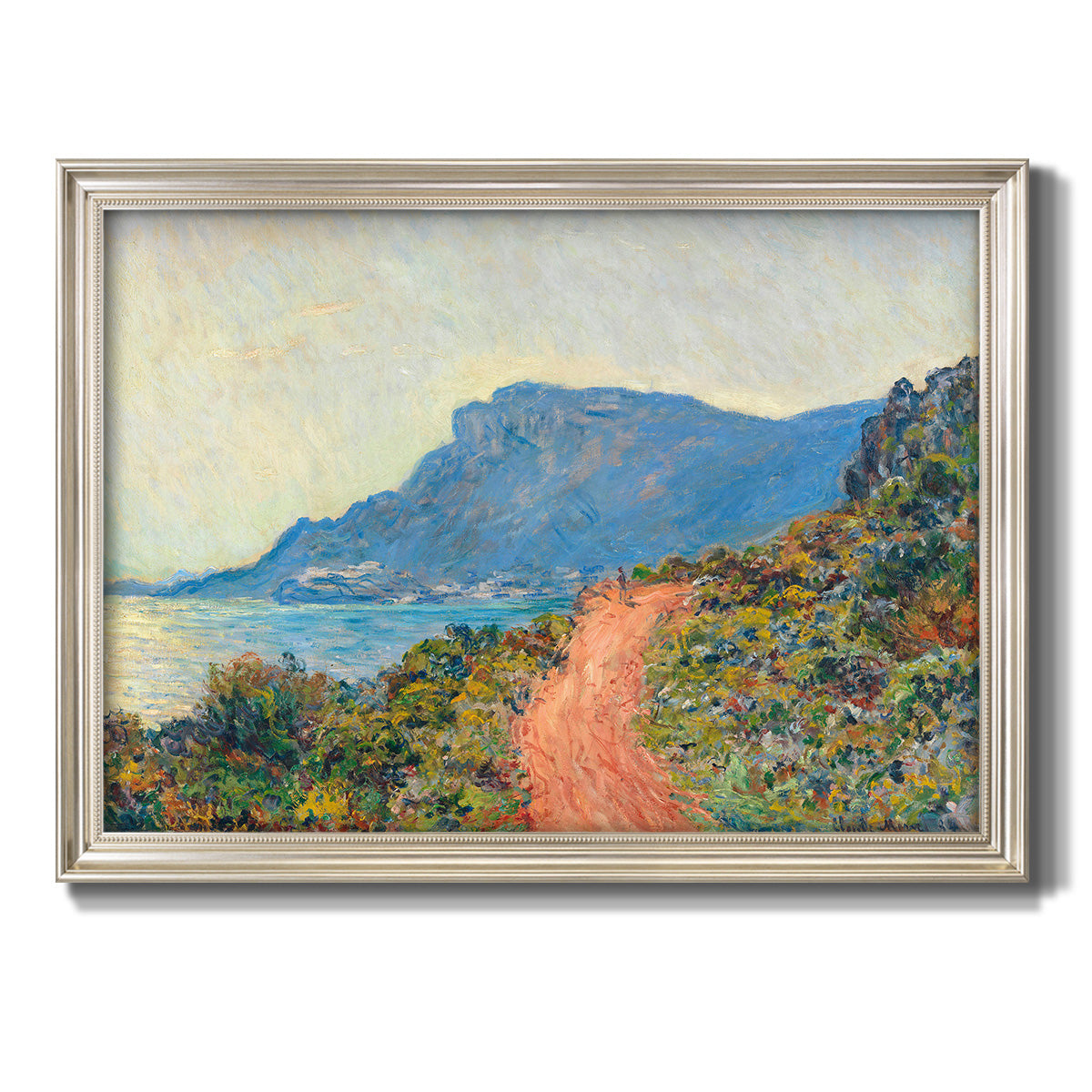 Affiche La Corniche près de Monaco Peinture - Ornate Framed Canvas Print