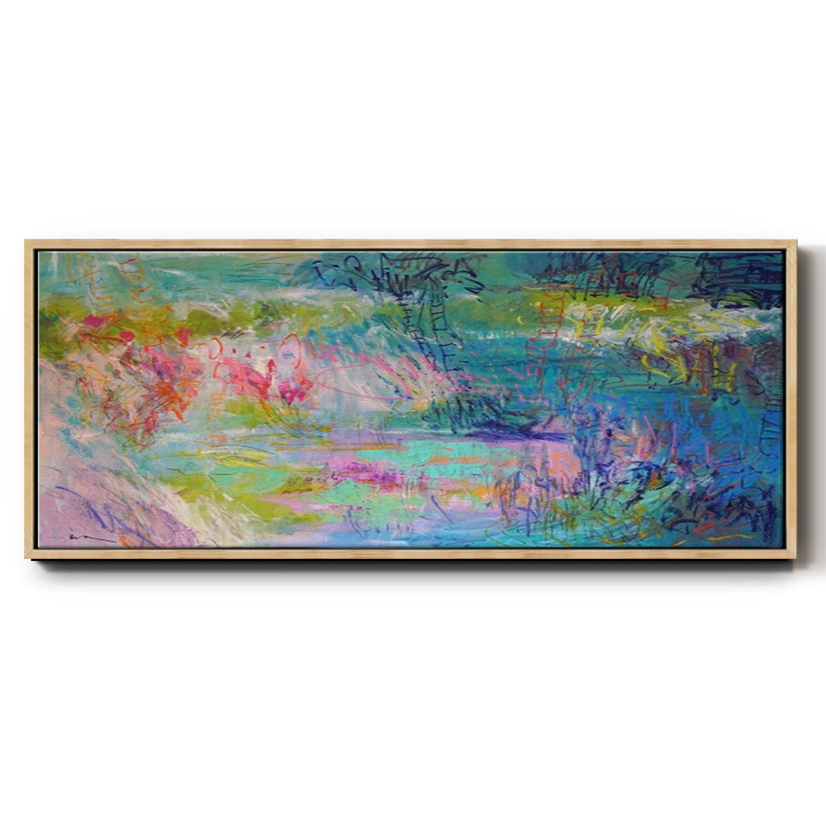 Floating on a Dream - Floater Framed Canvas Print