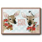 Deer Christmas Collection A - Framed Gallery Wrapped Canvas in Floating Frame