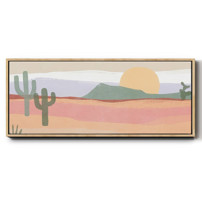 Cactus Plateau I - Floater Framed Canvas Print