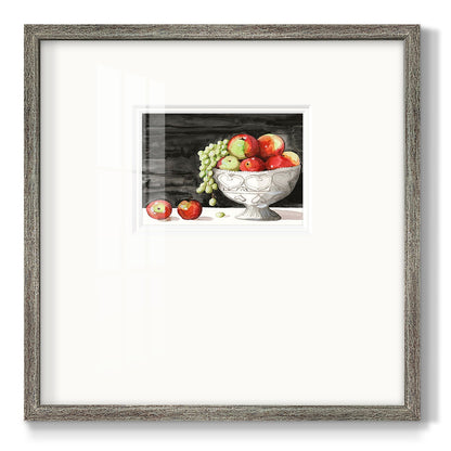 Watercolor Fruit Bowl I Premium Framed Print Double Matboard