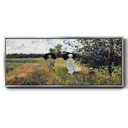 The Promenade Near Argenteuil, 1875 - Floater Framed Canvas Print