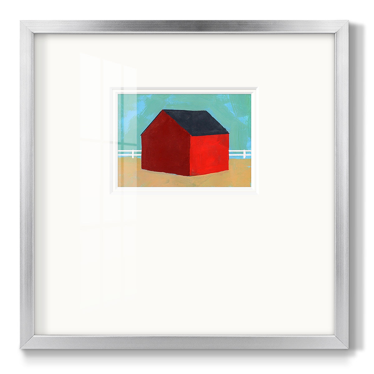 Big Red One IV - Double Matboard Framed Print