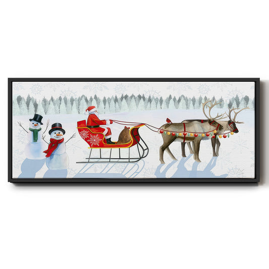 Santa's Snowmen Collection D - Floater Framed Canvas Print