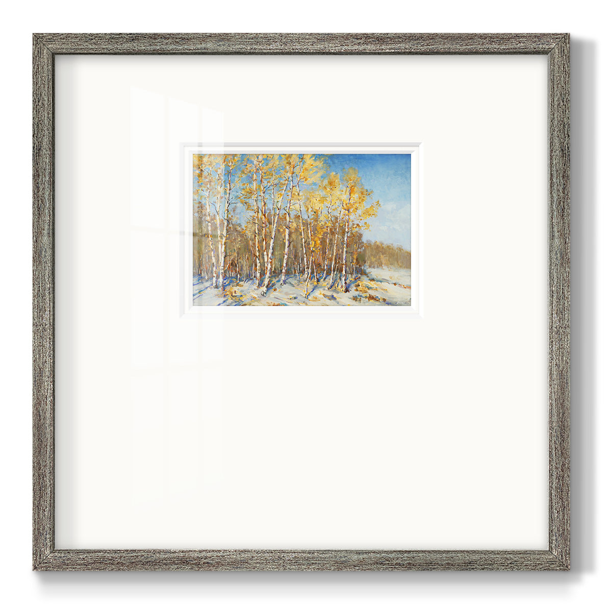 Autumn Trees Premium Framed Print Double Matboard