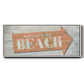 Welcome to the Beach - Floater Framed Canvas Print