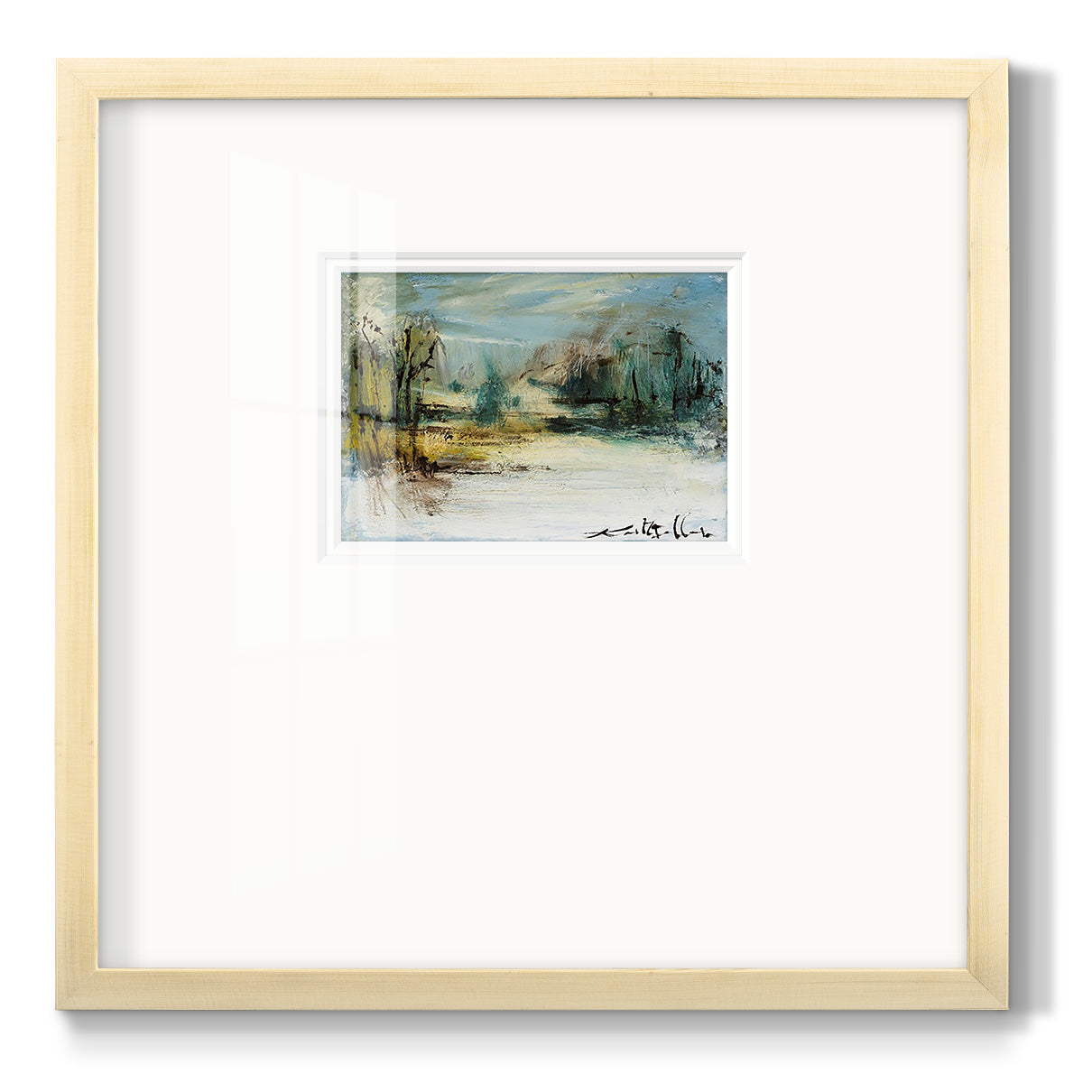 Wintery Horizon II - Double Matboard Framed Print