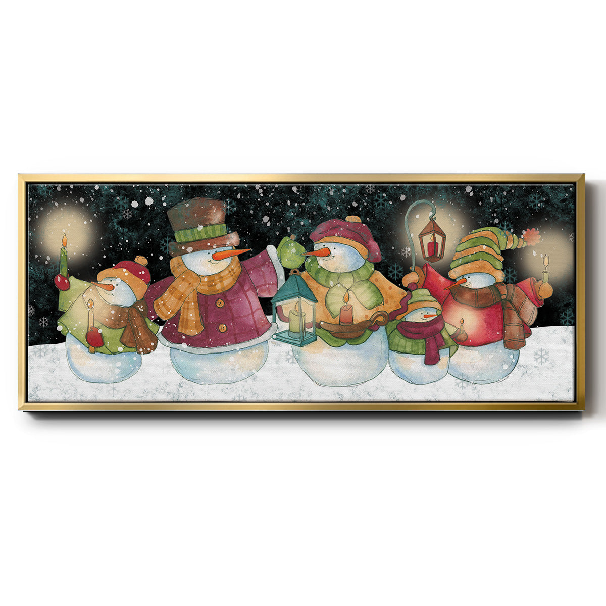 Christmas Lineup - Floater Framed Canvas Print