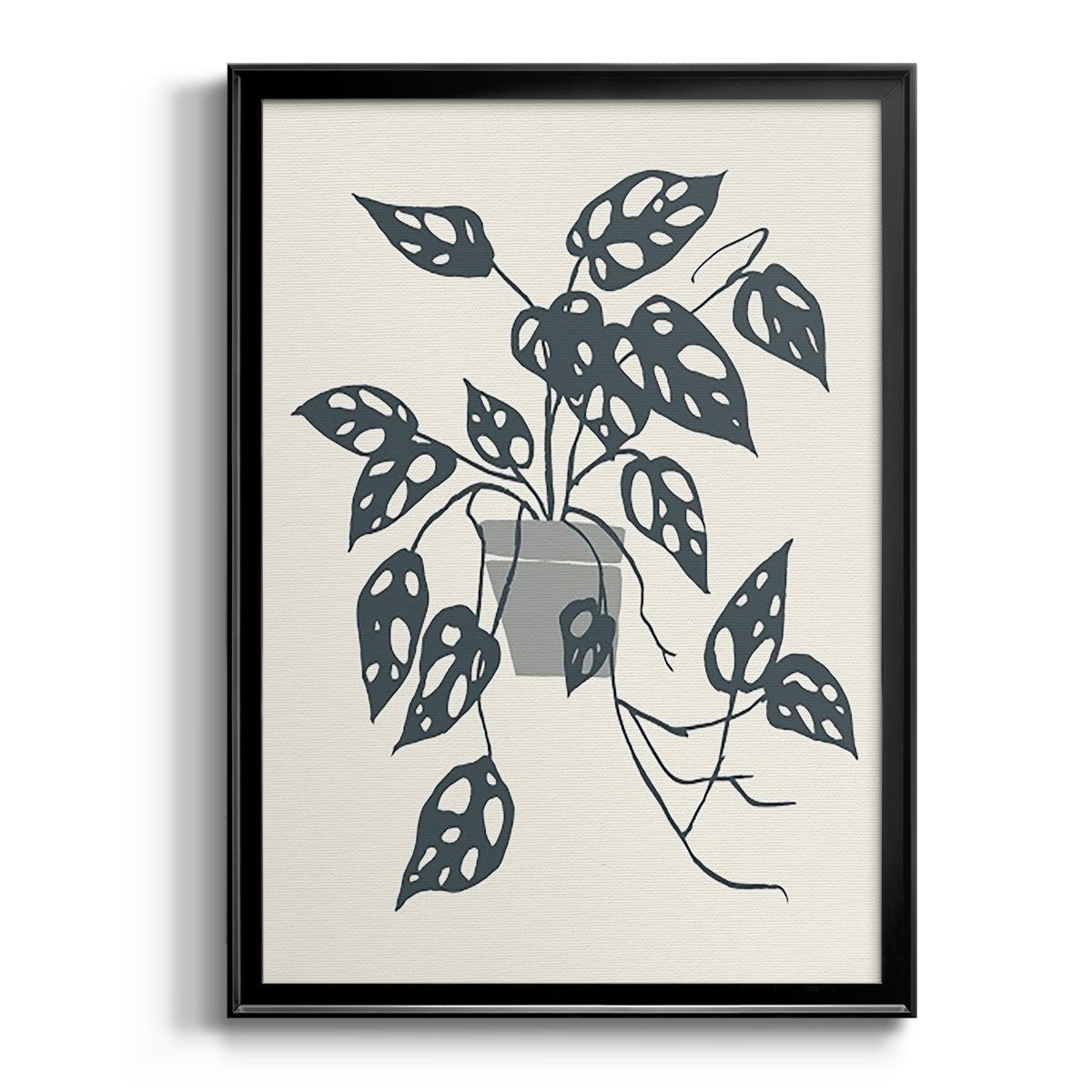 Growing Leaves I - Modern Framed Canvas Print