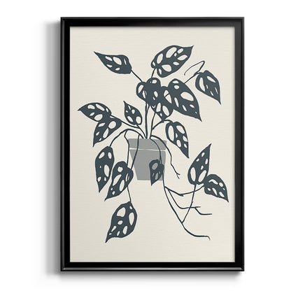 Growing Leaves I - Modern Framed Canvas Print