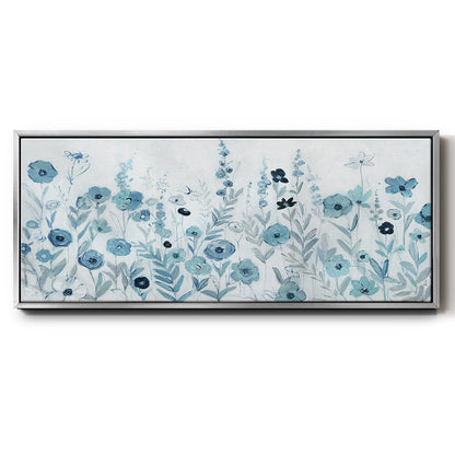 Endless Field of Blue - Floater Framed Canvas Print