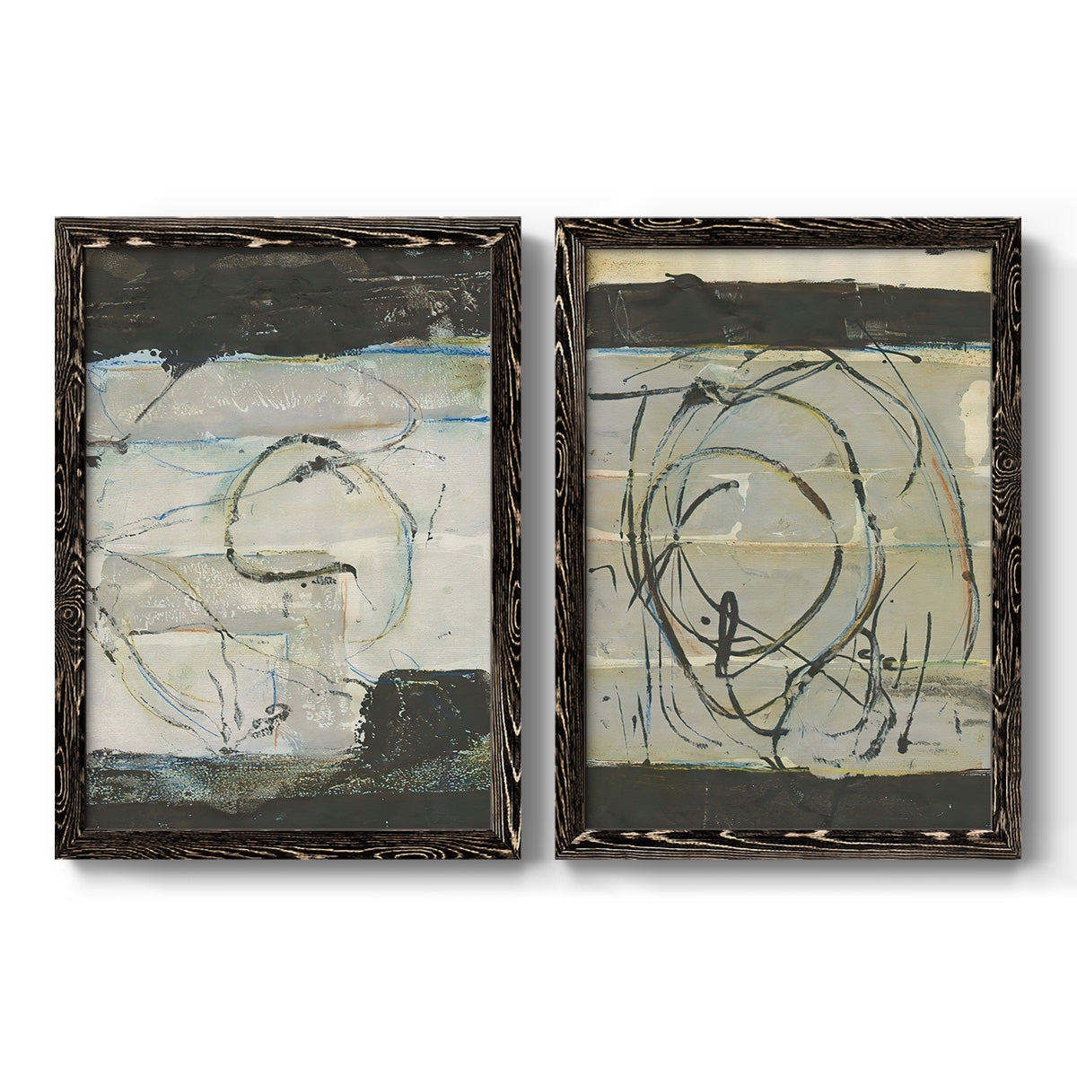 Continuing Energy I - Premium Framed Canvas 2 Piece Set - Ready to Hang