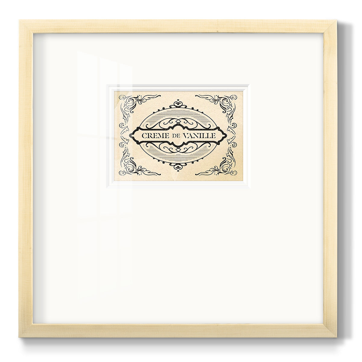 Antique French Label II - Double Matboard Framed Print
