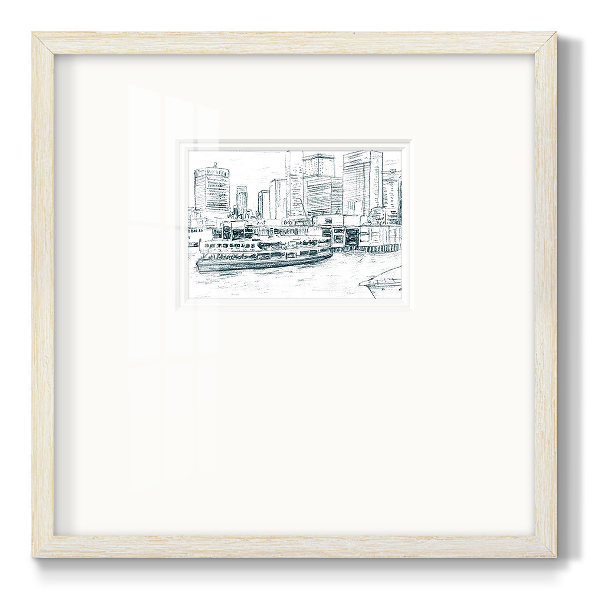 Ferryboats IV - Double Matboard Framed Print