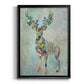 Fantastic Florals Deer, Full - Modern Framed Canvas Print