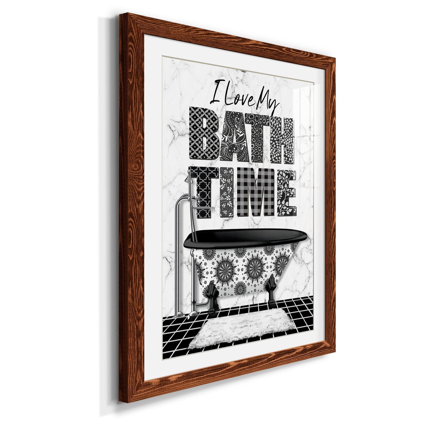 Bath Time - Premium Framed Print - Distressed Barnwood Frame - Ready to Hang