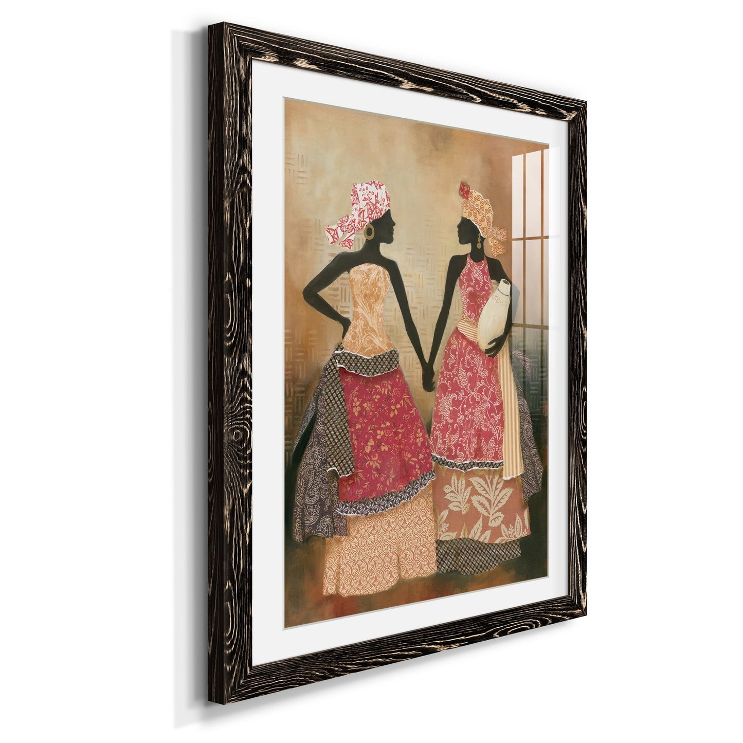 Village Women I - Premium Framed Print - Distressed Barnwood Frame - Ready to Hang