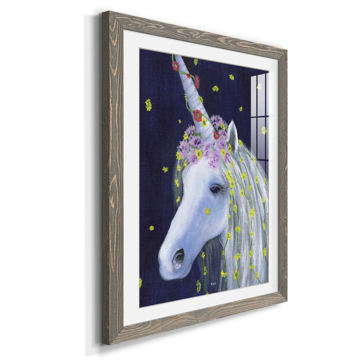 Unicorn IV - Premium Framed Print - Distressed Barnwood Frame - Ready to Hang