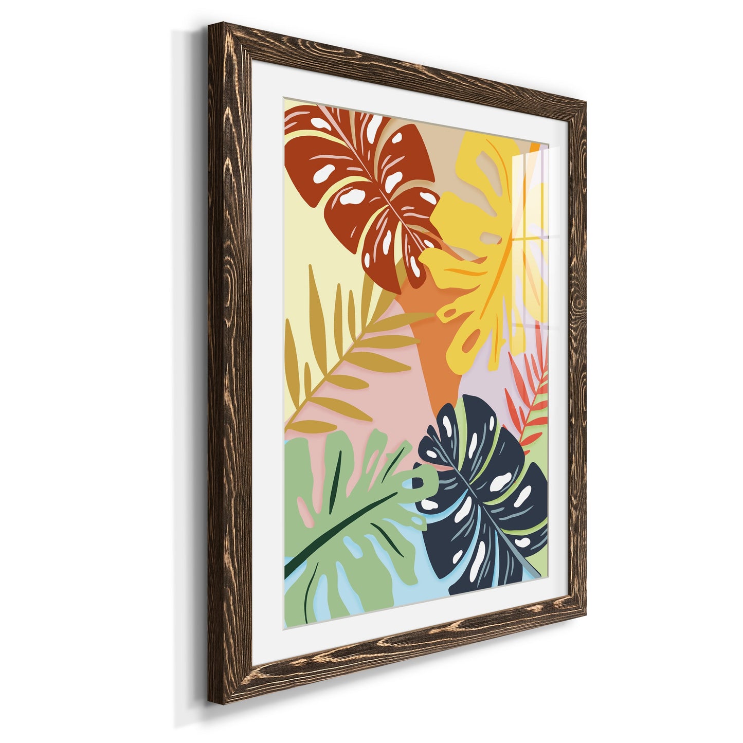 Tropical Foliage II - Premium Framed Print - Distressed Barnwood Frame - Ready to Hang