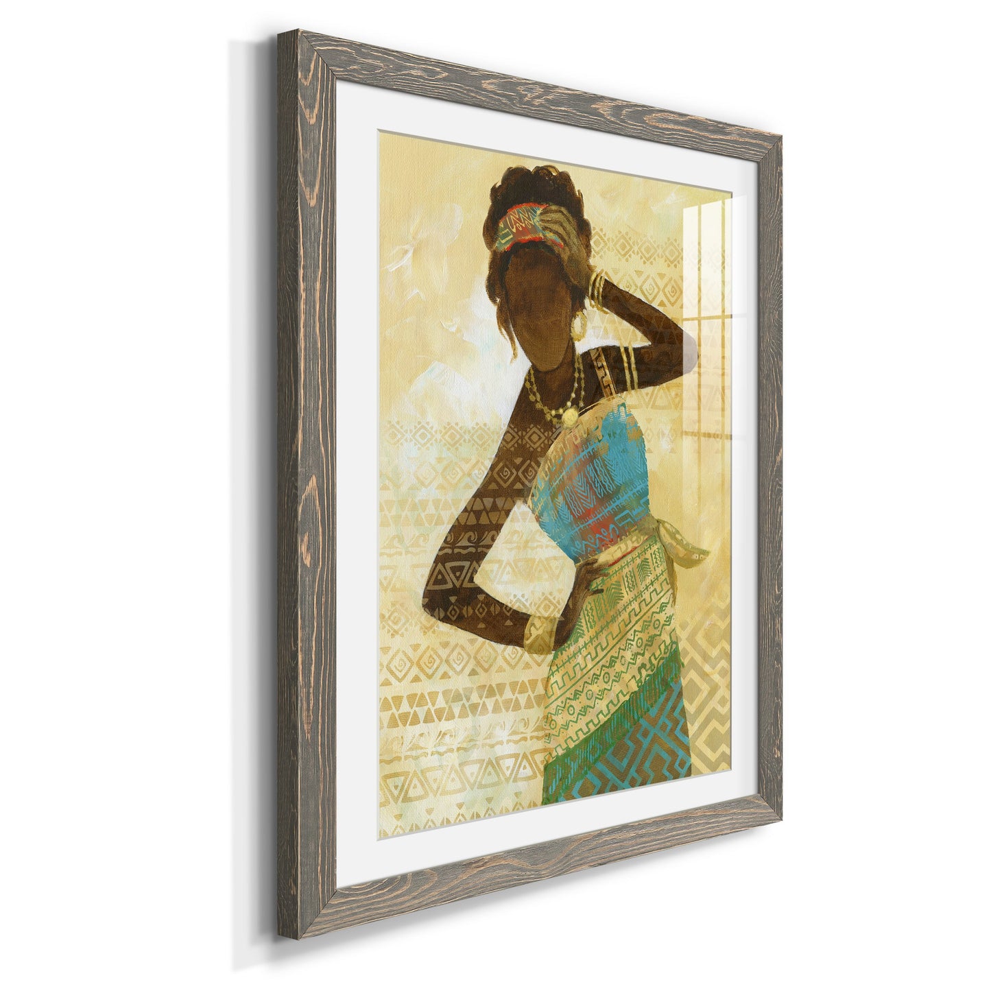 Tribal Vision II - Premium Framed Print - Distressed Barnwood Frame - Ready to Hang