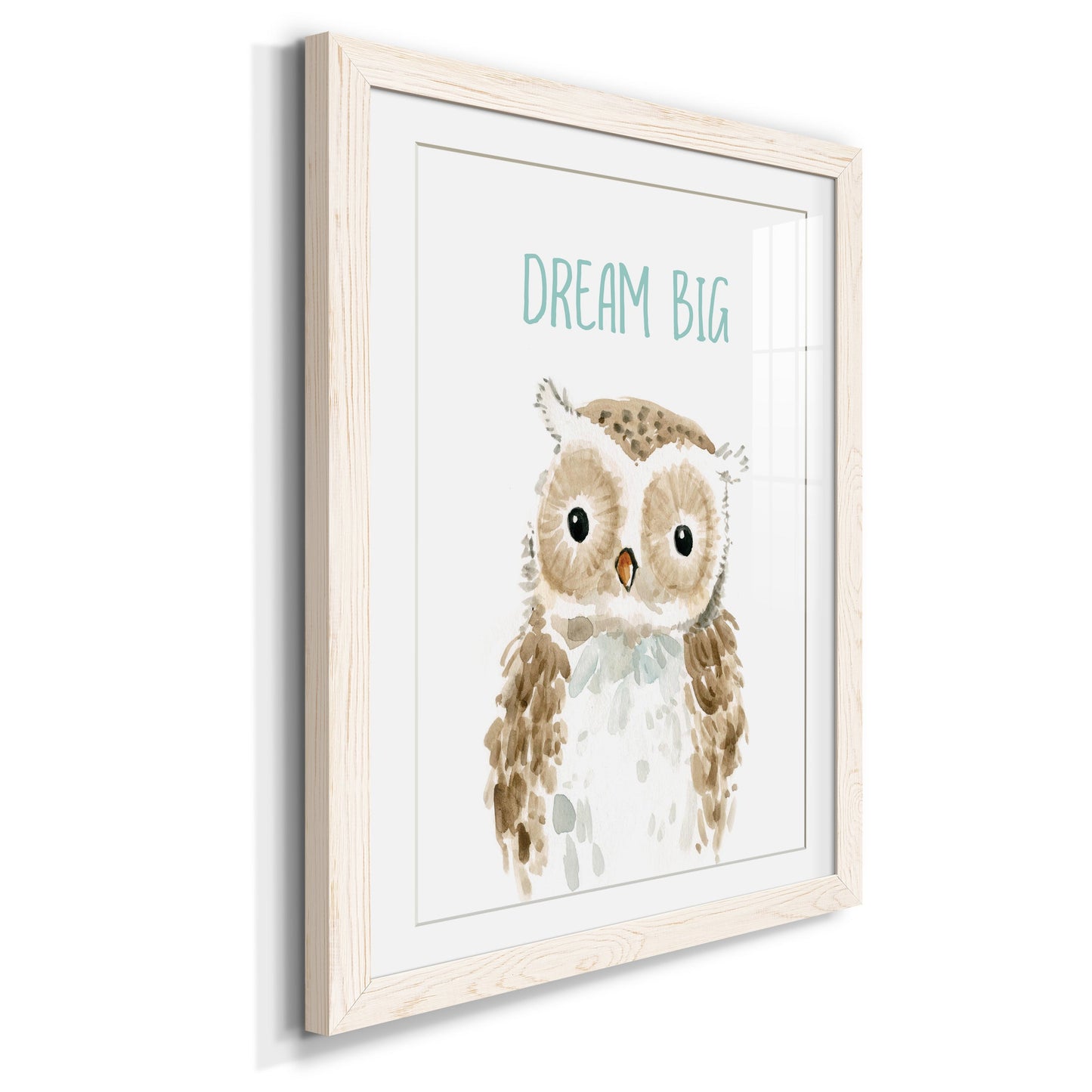 Dream Big Owl - Premium Framed Print - Distressed Barnwood Frame - Ready to Hang