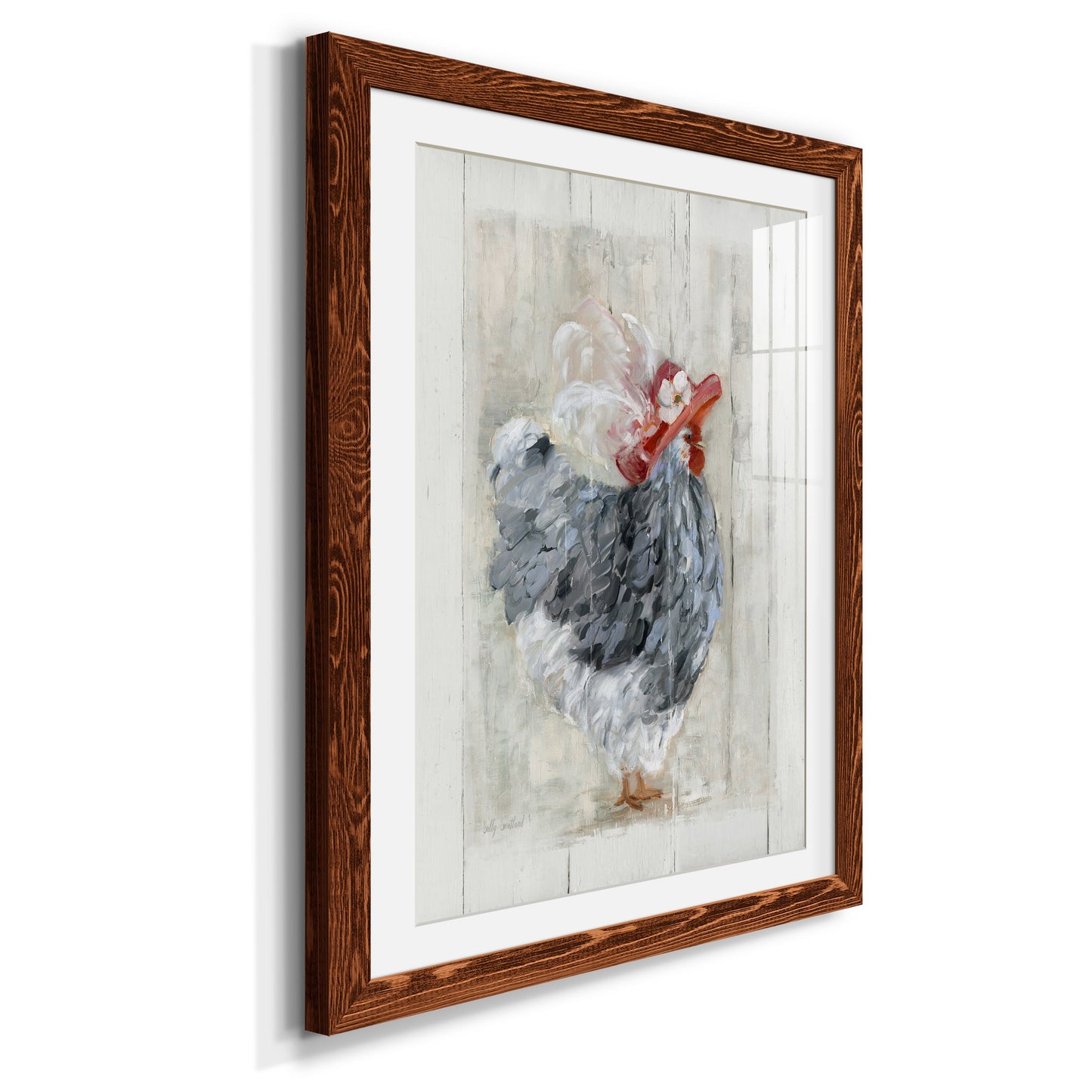 Sunday Best Hen - Premium Framed Print - Distressed Barnwood Frame - Ready to Hang