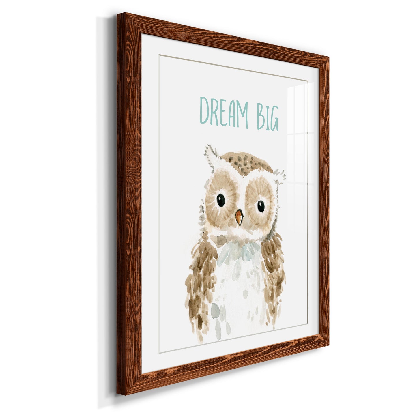 Dream Big Owl - Premium Framed Print - Distressed Barnwood Frame - Ready to Hang