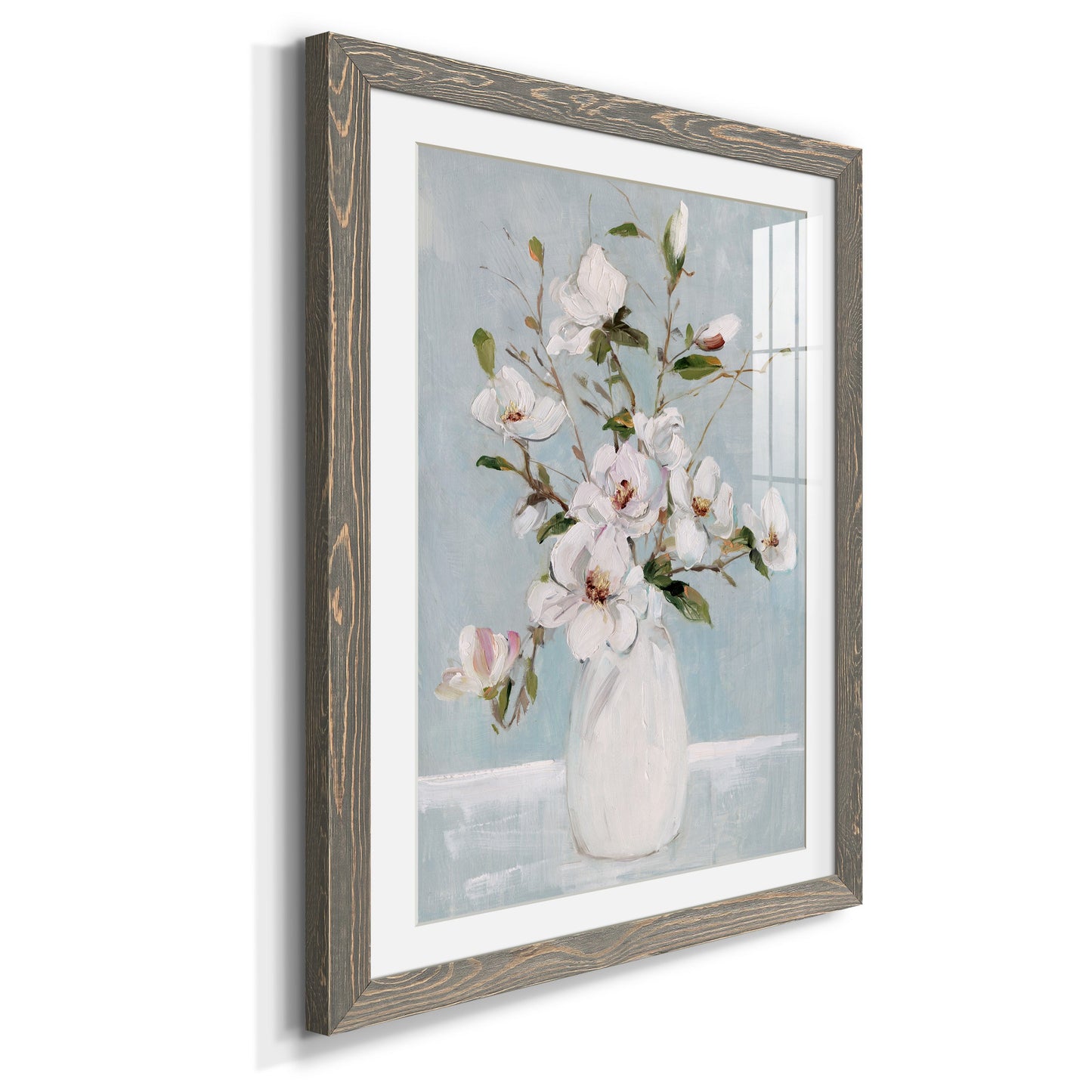 Magnolia Charm - Premium Framed Print - Distressed Barnwood Frame - Ready to Hang