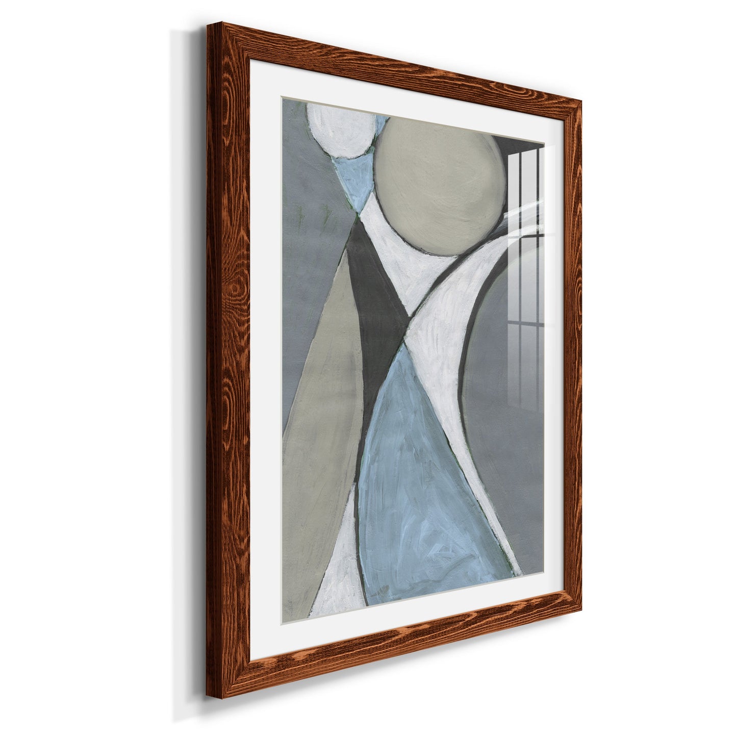 A Soft Jeweled Geometric II - Premium Framed Print - Distressed Barnwood Frame - Ready to Hang