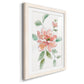 Peony Contour - Barnwood Framed Art Print