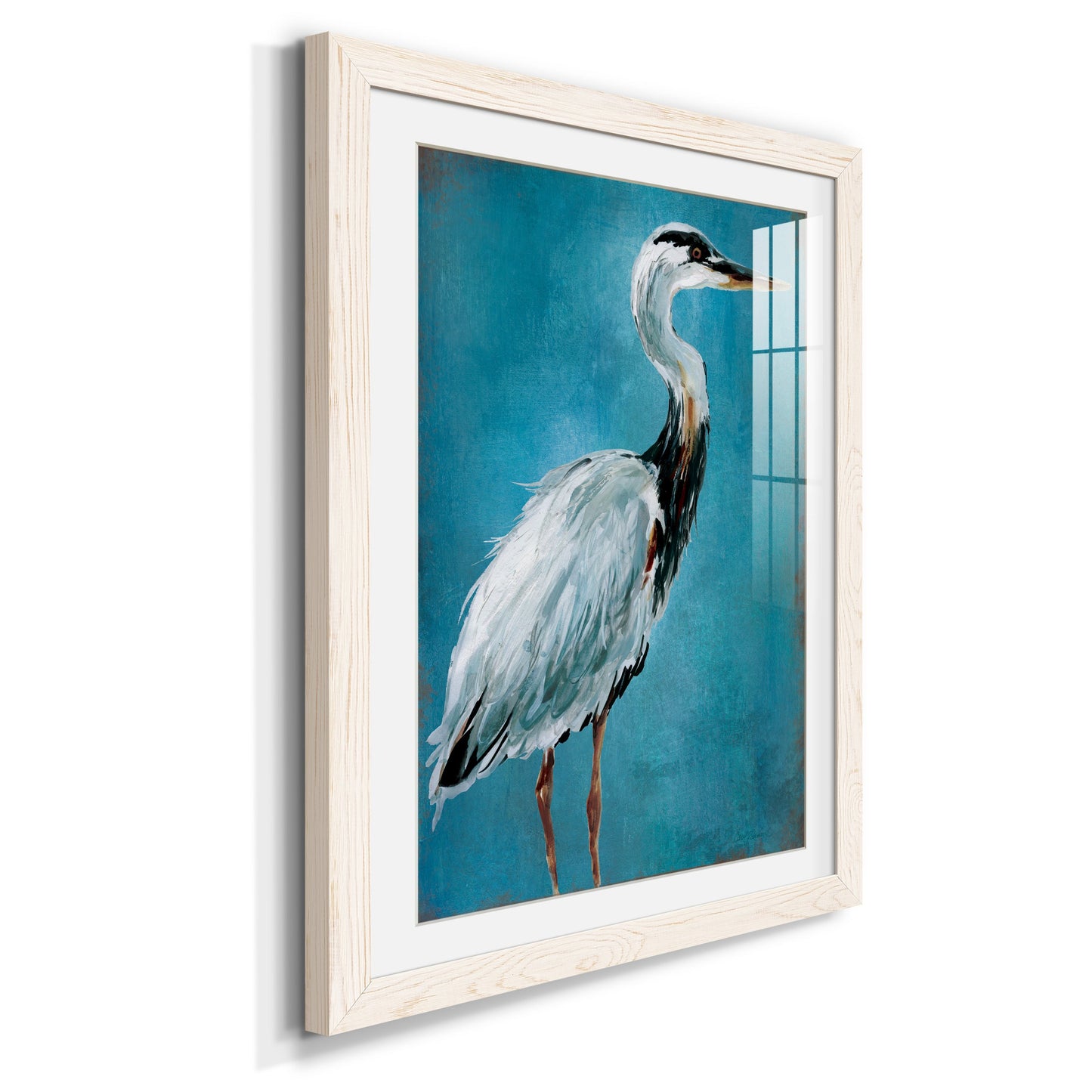 Great Blue Heron I - Premium Framed Print - Distressed Barnwood Frame - Ready to Hang