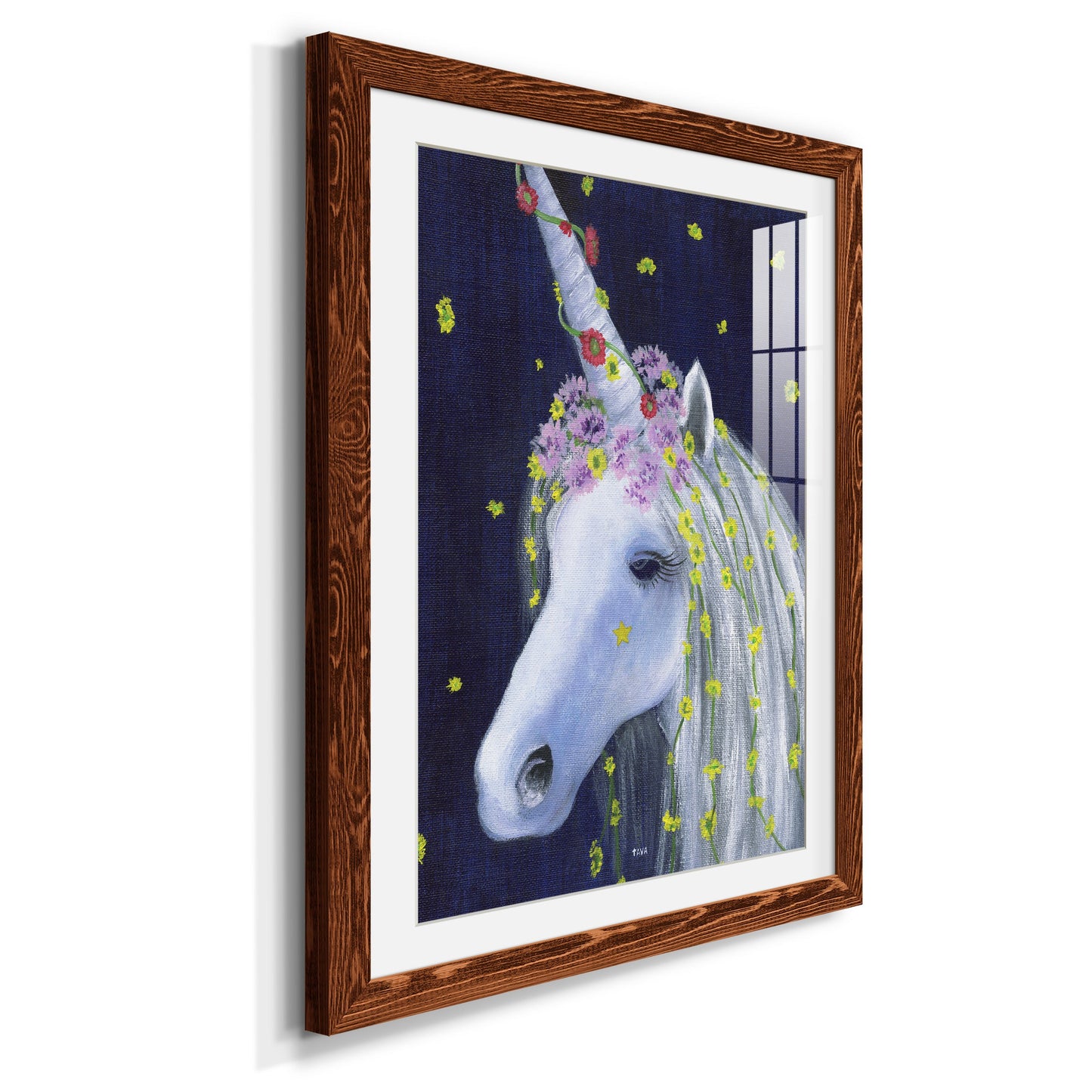 Unicorn IV - Premium Framed Print - Distressed Barnwood Frame - Ready to Hang