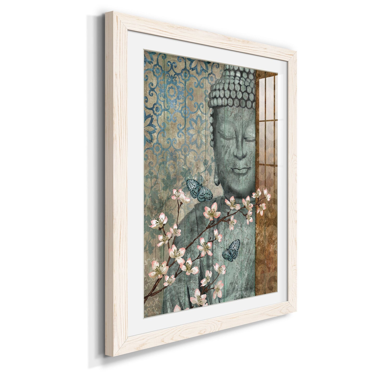 Buddha - Premium Framed Print - Distressed Barnwood Frame - Ready to Hang