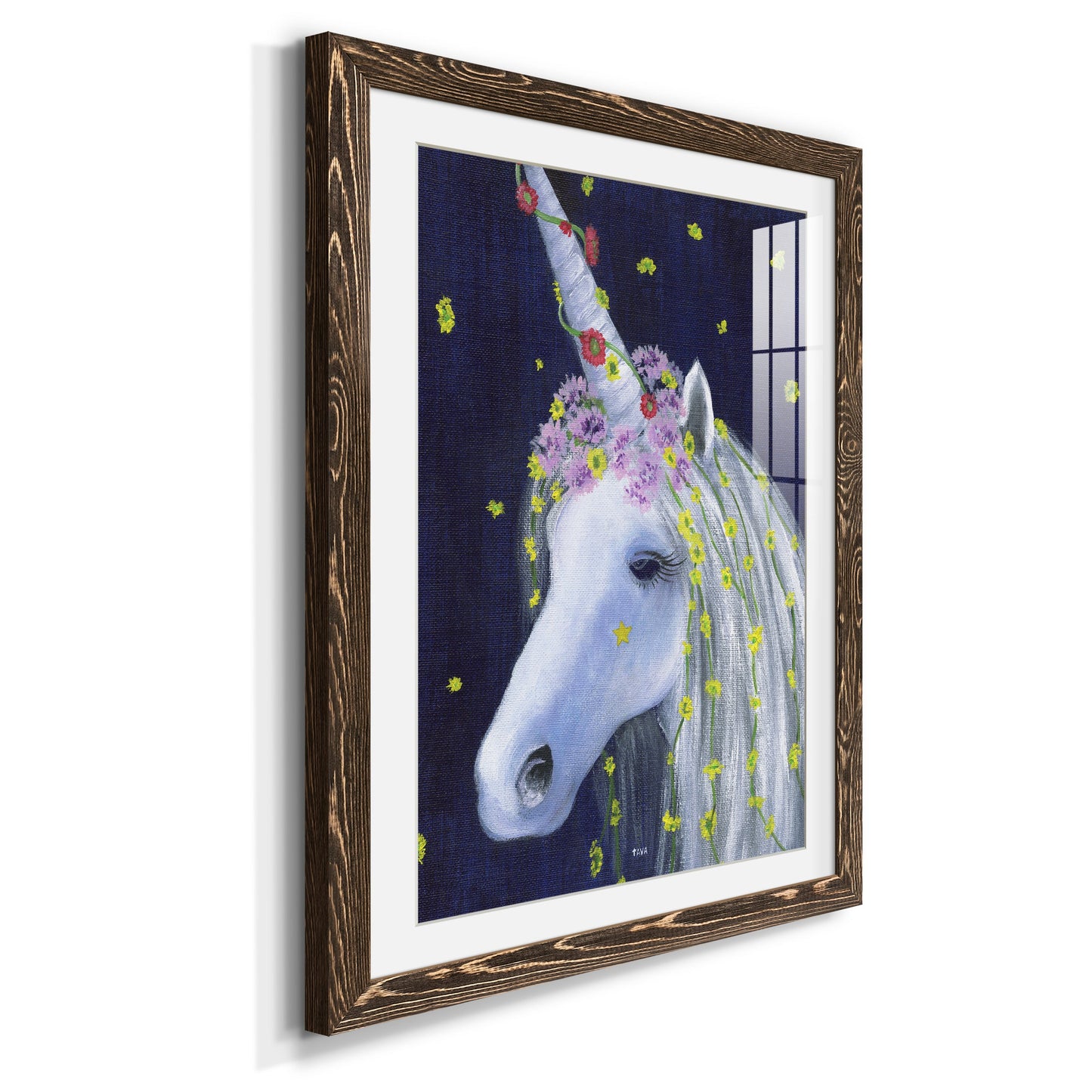 Unicorn IV - Premium Framed Print - Distressed Barnwood Frame - Ready to Hang