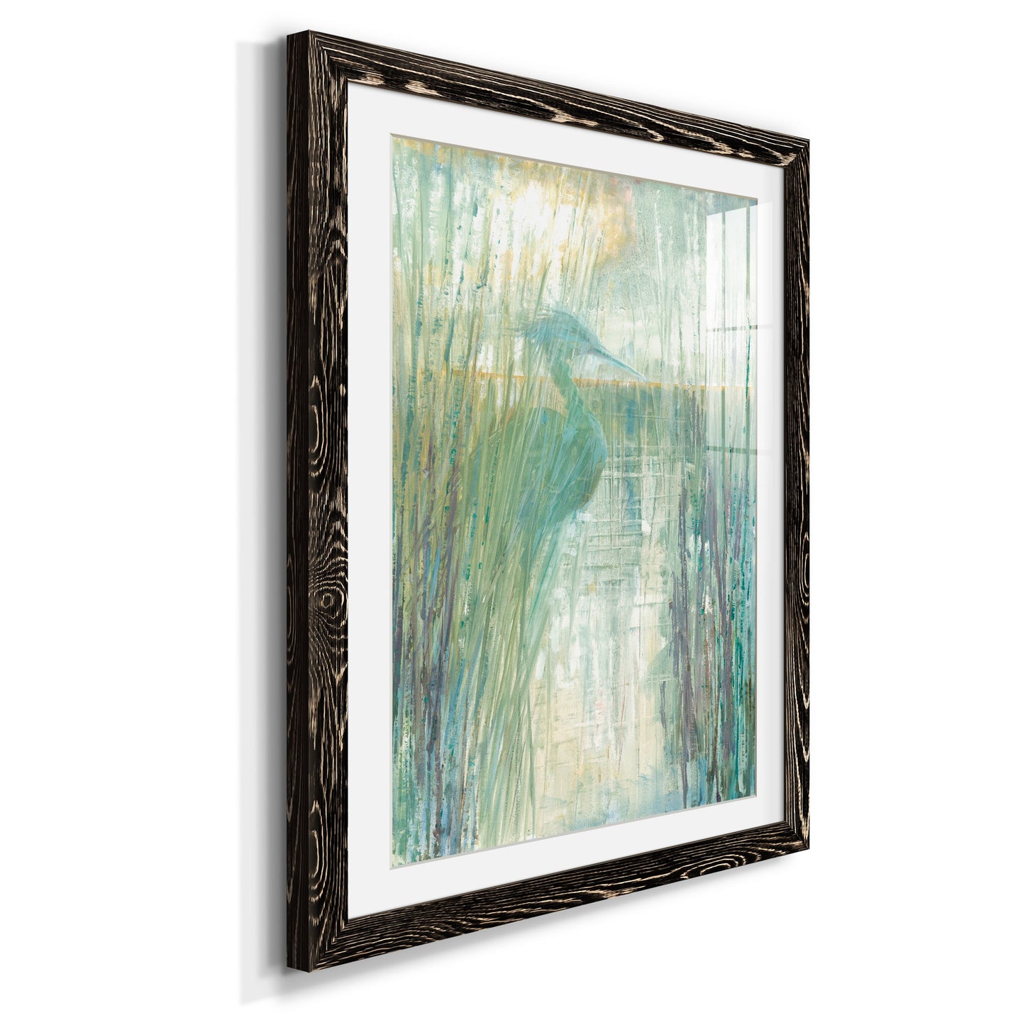 Morning Egret I - Premium Framed Print - Distressed Barnwood Frame - Ready to Hang