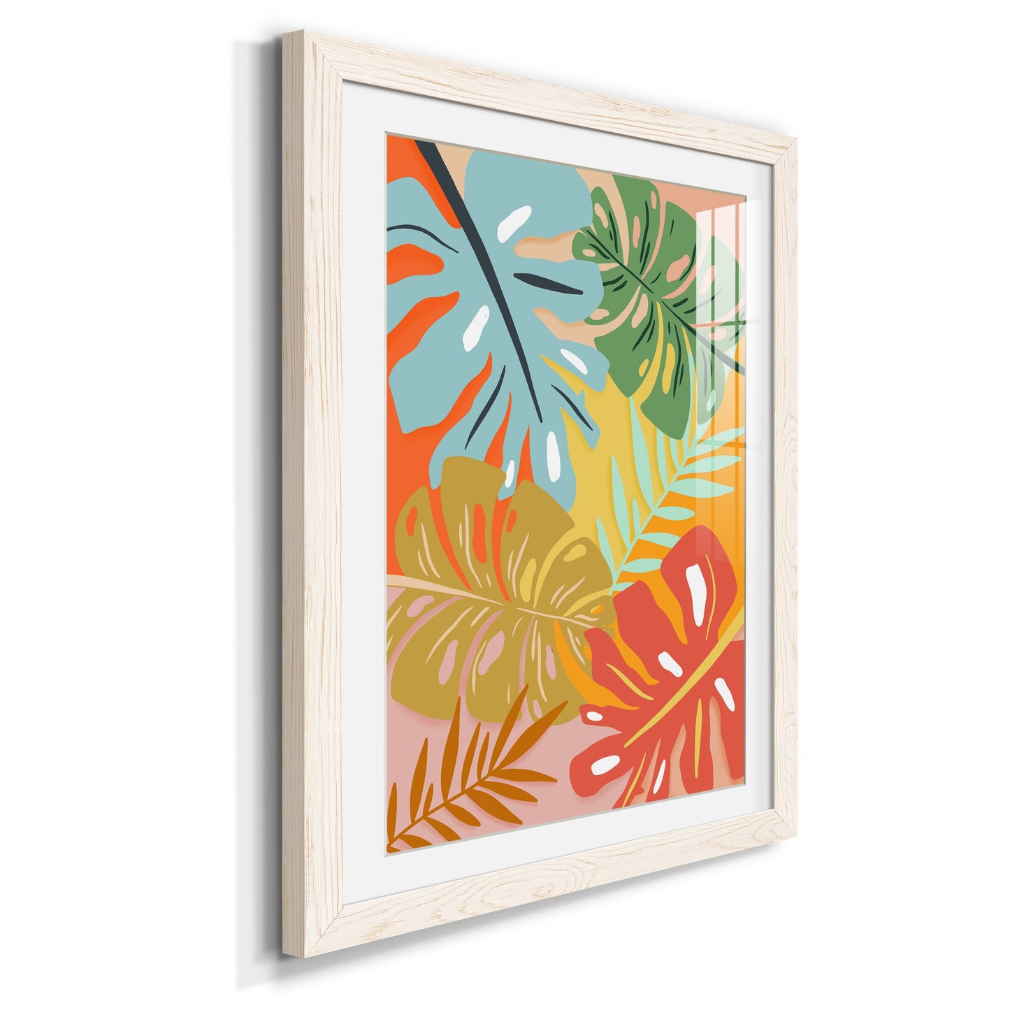 Tropical Foliage I - Premium Framed Print - Distressed Barnwood Frame - Ready to Hang