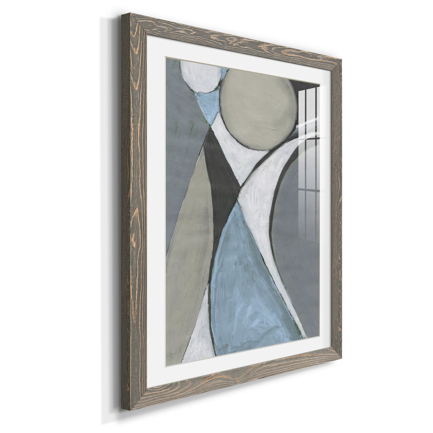 A Soft Jeweled Geometric II - Premium Framed Print - Distressed Barnwood Frame - Ready to Hang